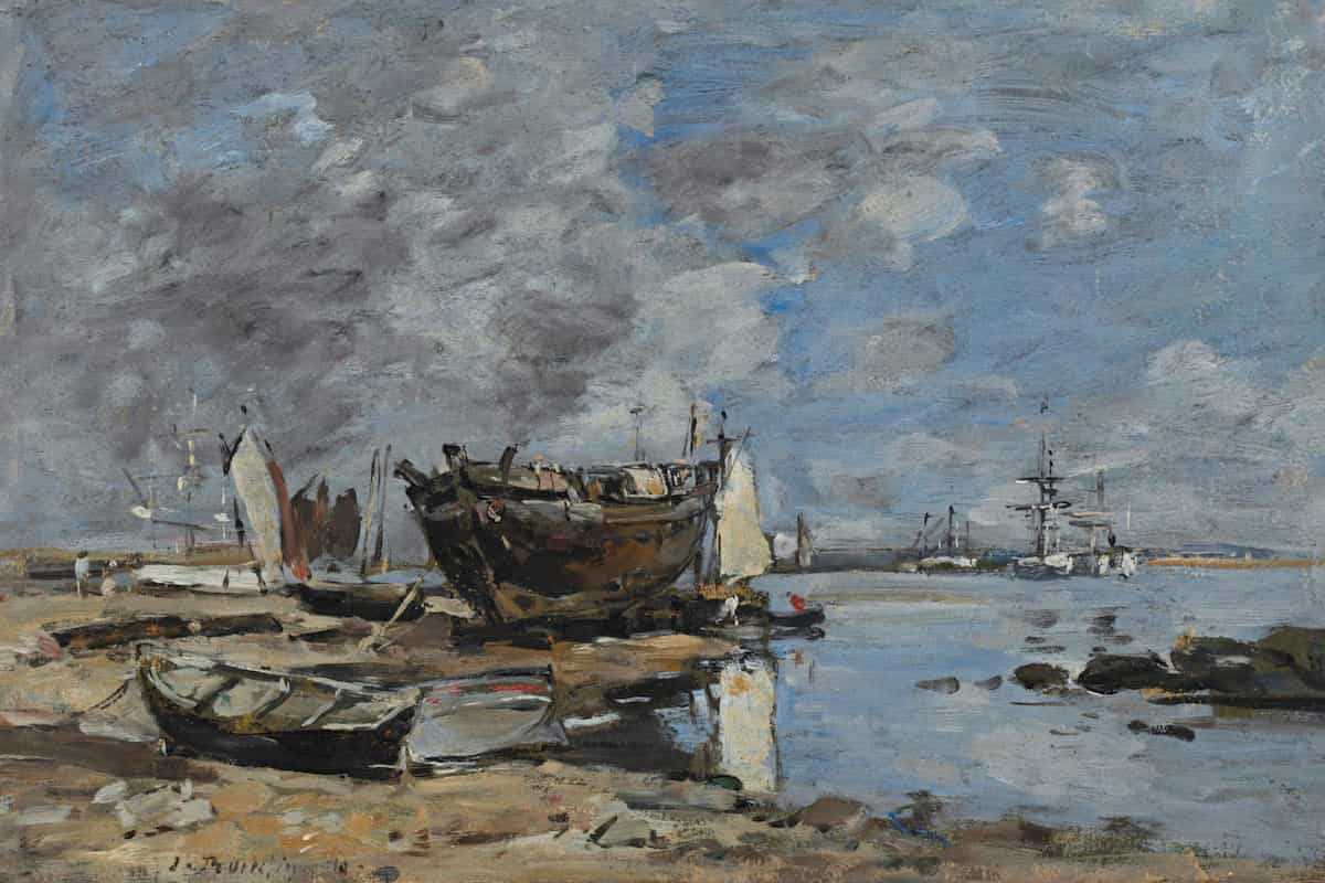 Plougastel – Le passage du bac d'Eugène Boudin