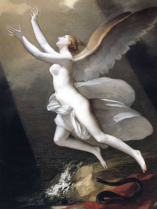 L'âme brisant les liens qui l'attachent à la terre de Pierre-Paul Prud'hon